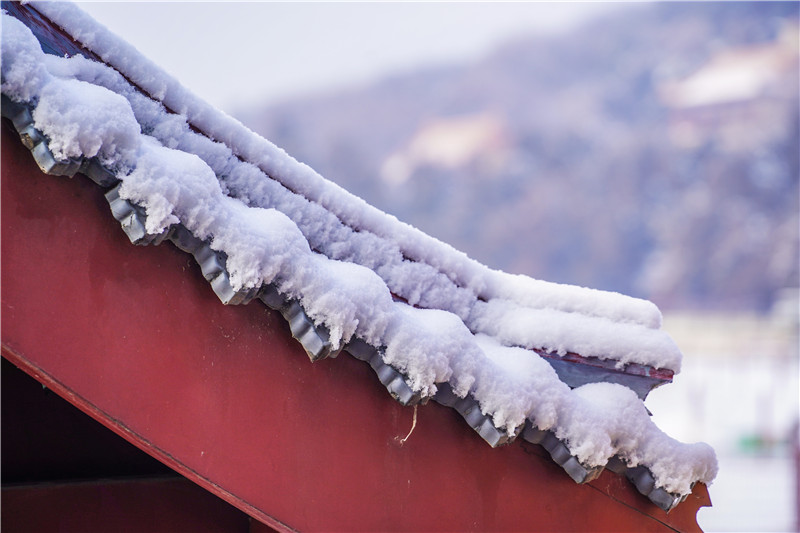 京城迎来2020年第一场雪 颐和园雪景成热点