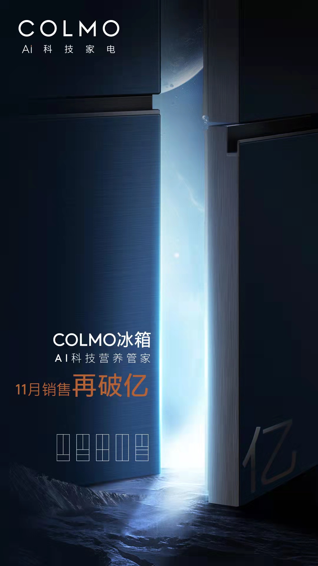COLMO冰箱11月零售额再破亿！单月销售再创新高！