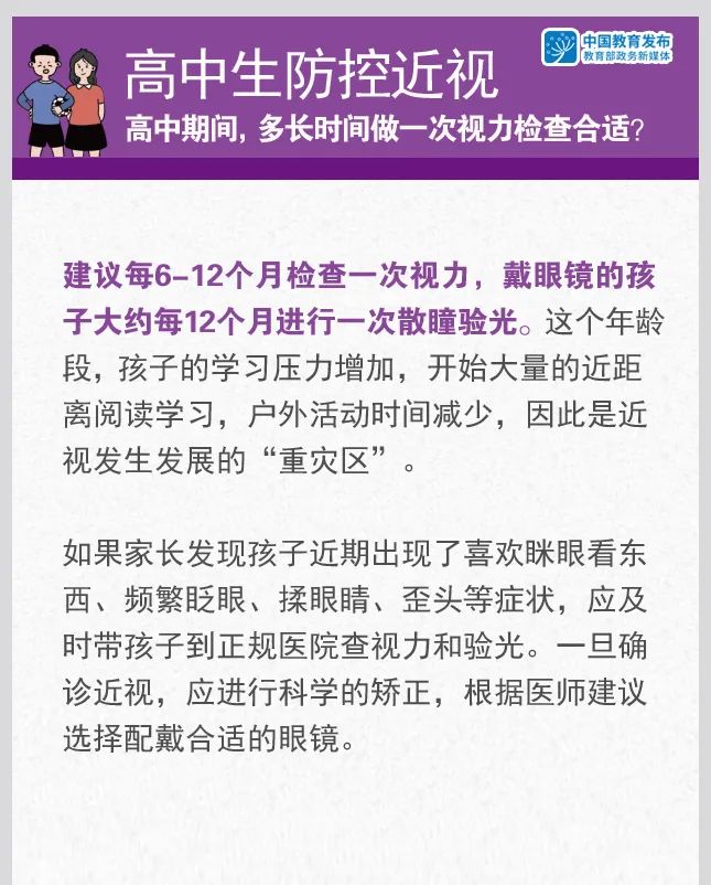 潍坊市教育局|高中生防控近视要特别注意啥？大图详解