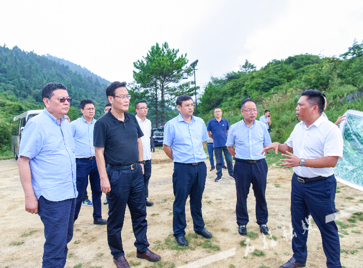 张华仔细听取"三峡库心·长江盆景"跨区域发展和我县项目建设整体推进
