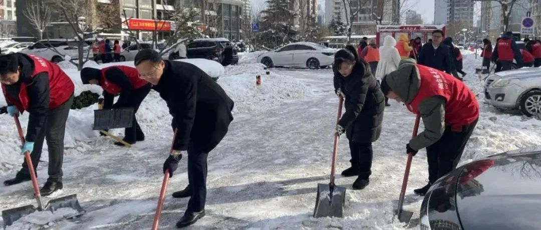 “以雪为令，党员先行”——烟台市民政局组织党员干部开展清雪除冰志愿服务活动