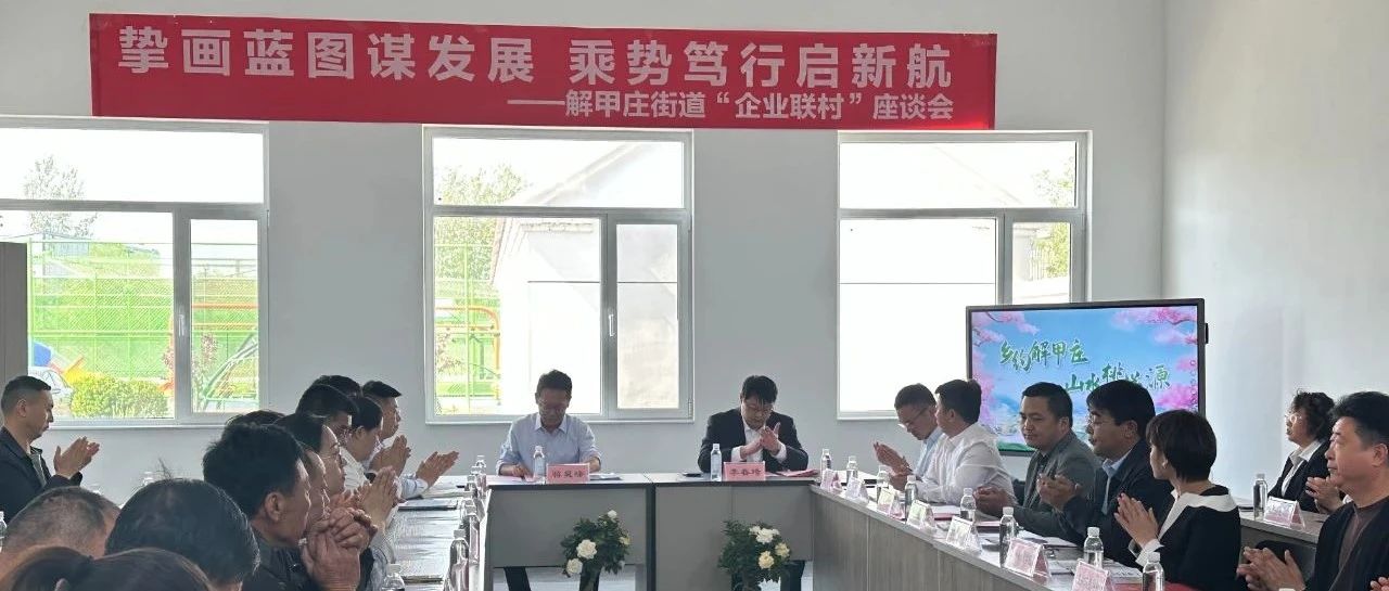 莱山区解甲庄街道举办“企业联村”座谈会 共绘乡村振兴新图景