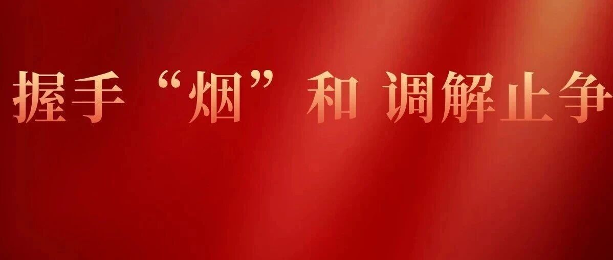 “你稍等，我立刻出发！”  | 握手“烟”和·调解止争