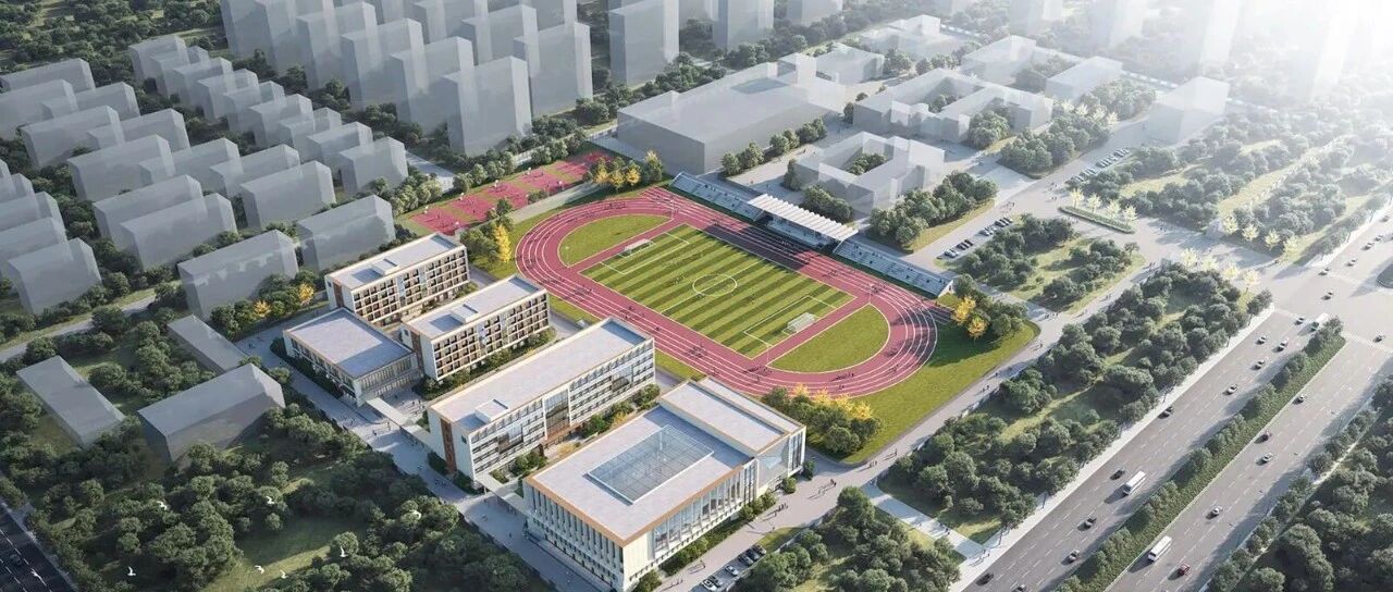 莱山一中二期5栋建筑主体封顶 明年6月底竣工交付