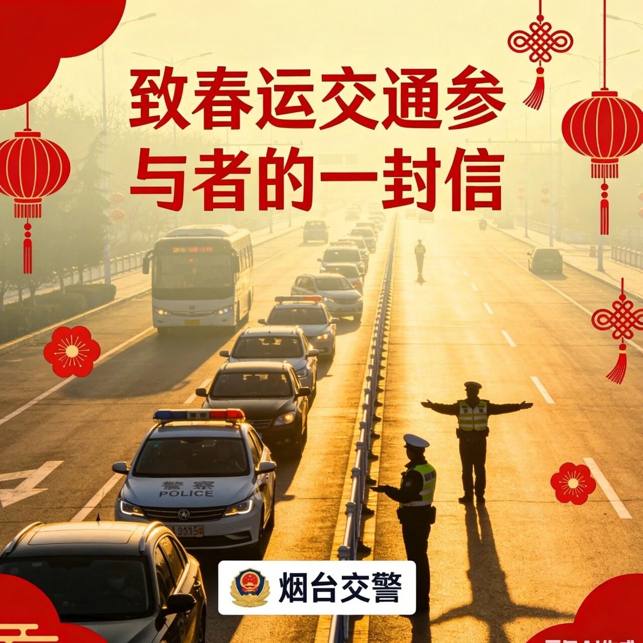 烟台交警致春运交通参与者的一封信